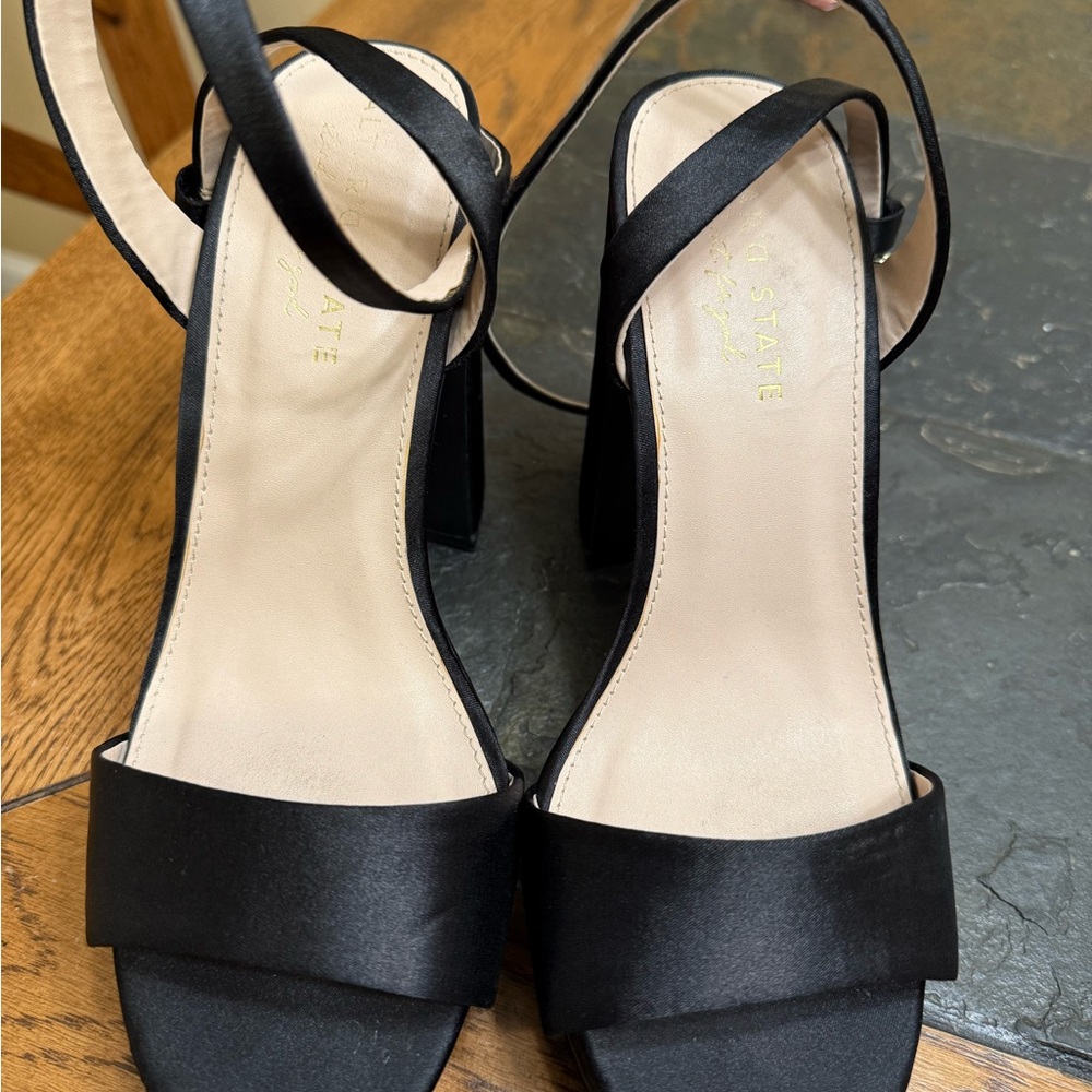 Altar'd State Black Heels with Ankle Strap